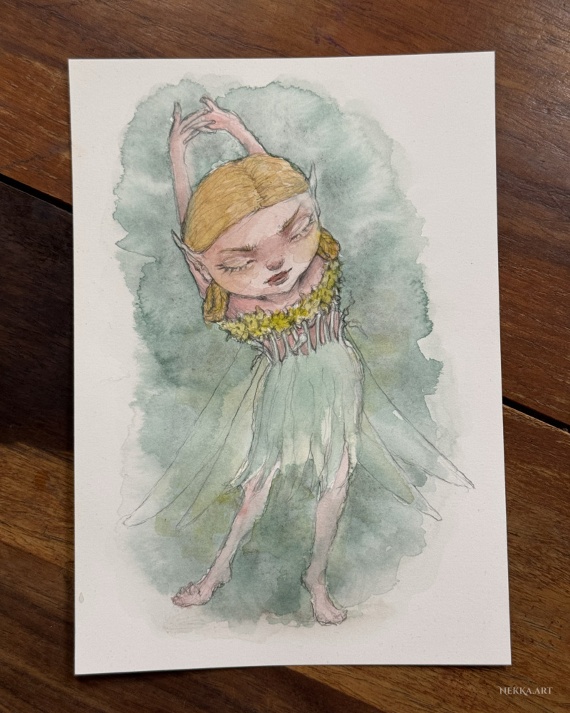 The Fairy Quest (Body Check-in): Watercolour process